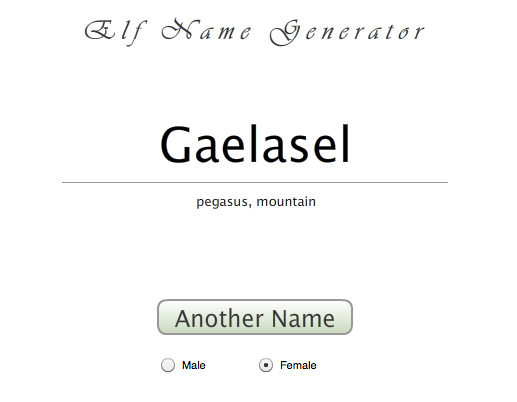 Elf Name Generator